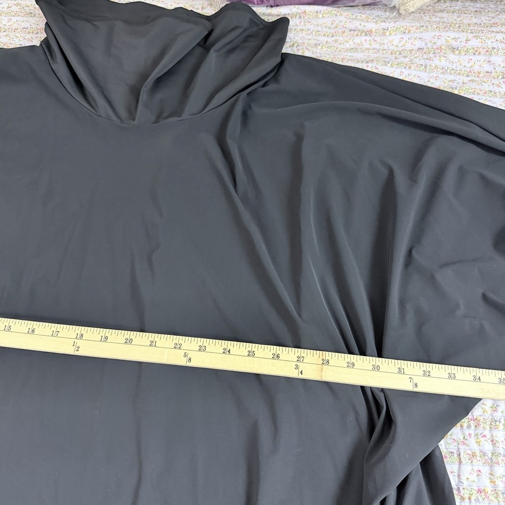 Bryn Walker Black Draped Cowl Neck Oversized Tunic Top XL Minimalist - Picture 7 of 7